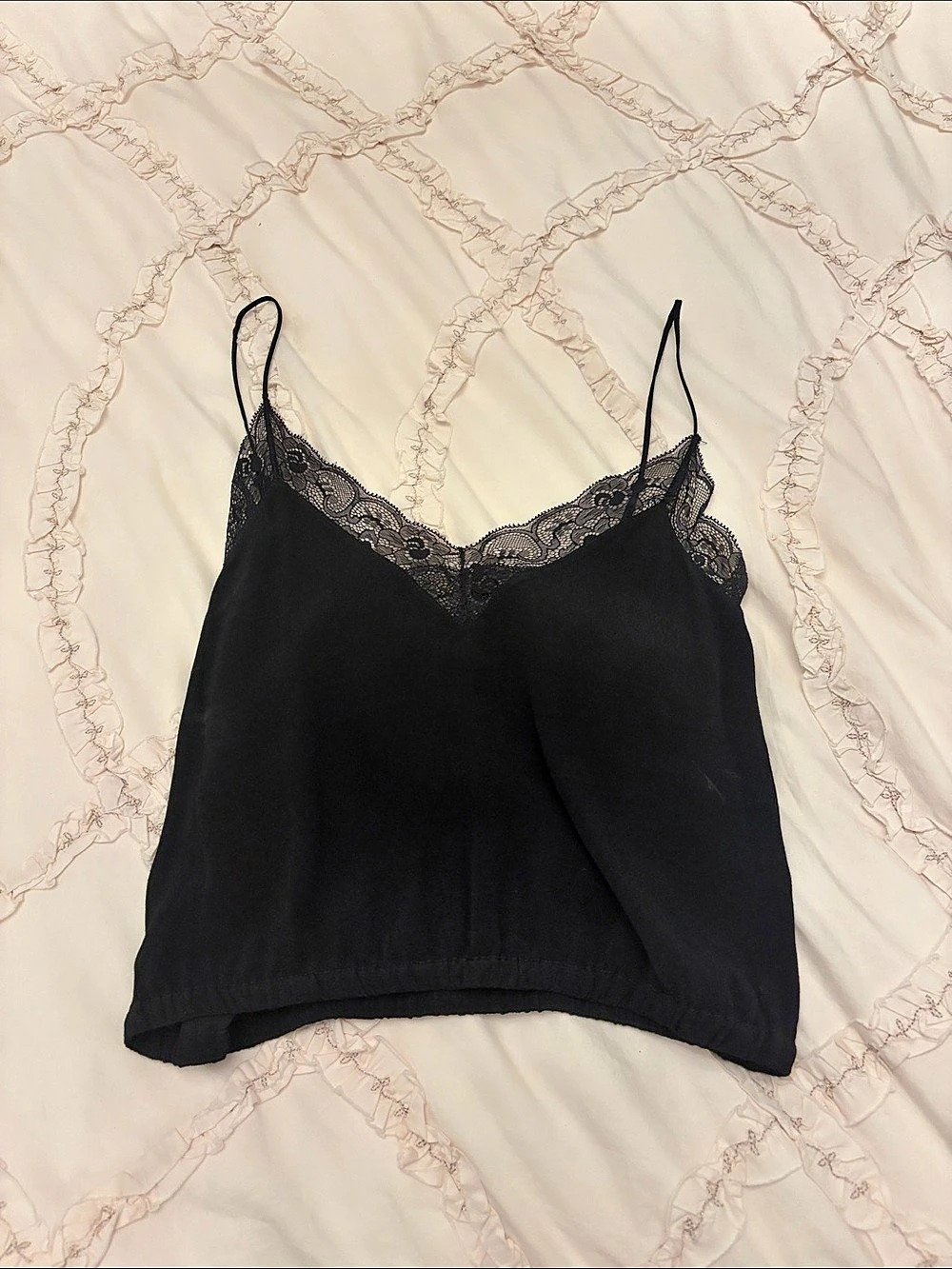 Aritzia Black Lace Trim Camisole Like New